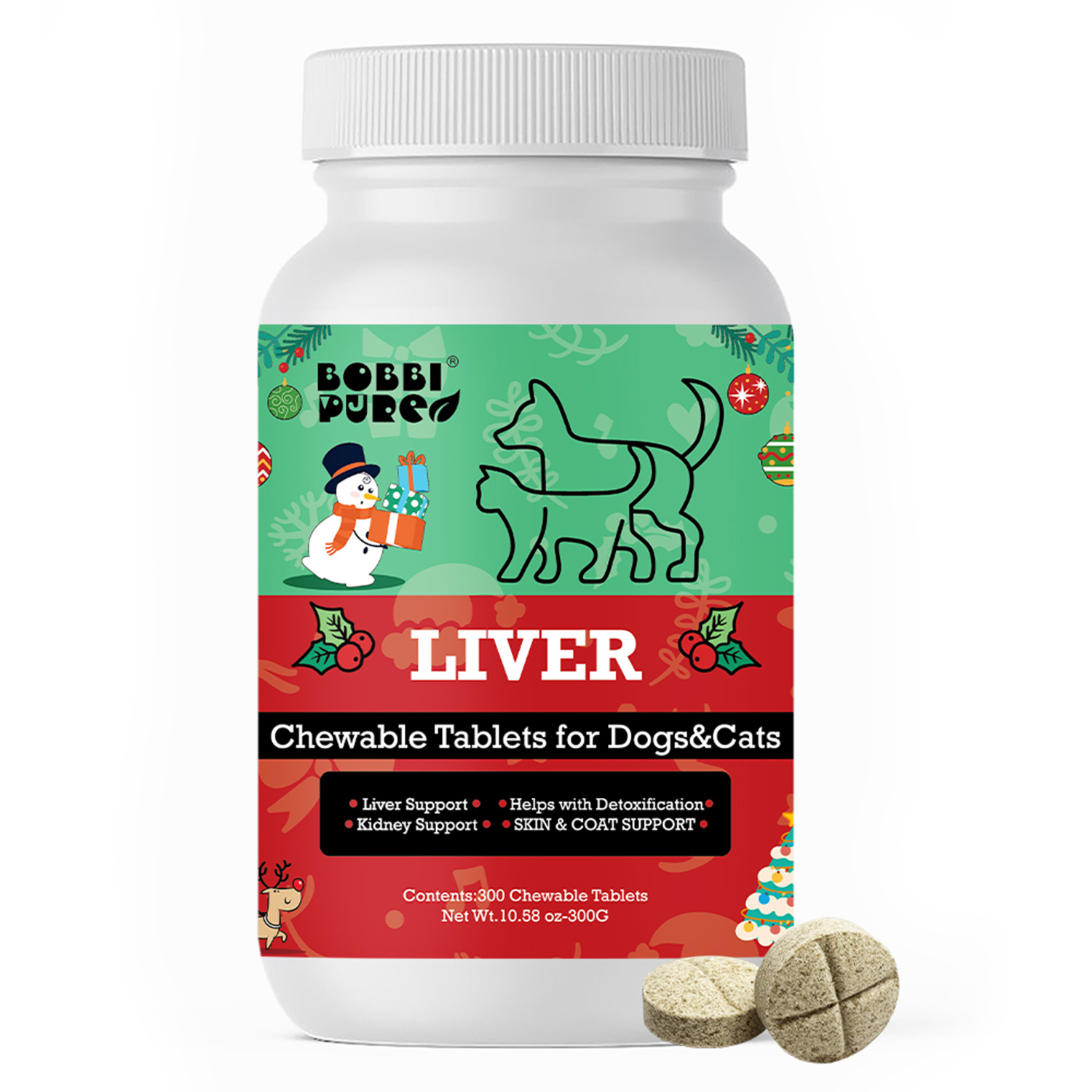 Private-Label-Tabletten-Supplements — Leber für OEM Tiergesundheitsmarken